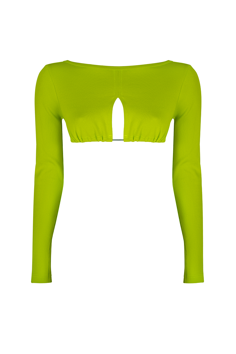Lime jersey top